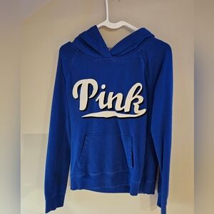 Victoria's Secret Blue Hoodie with White Logo